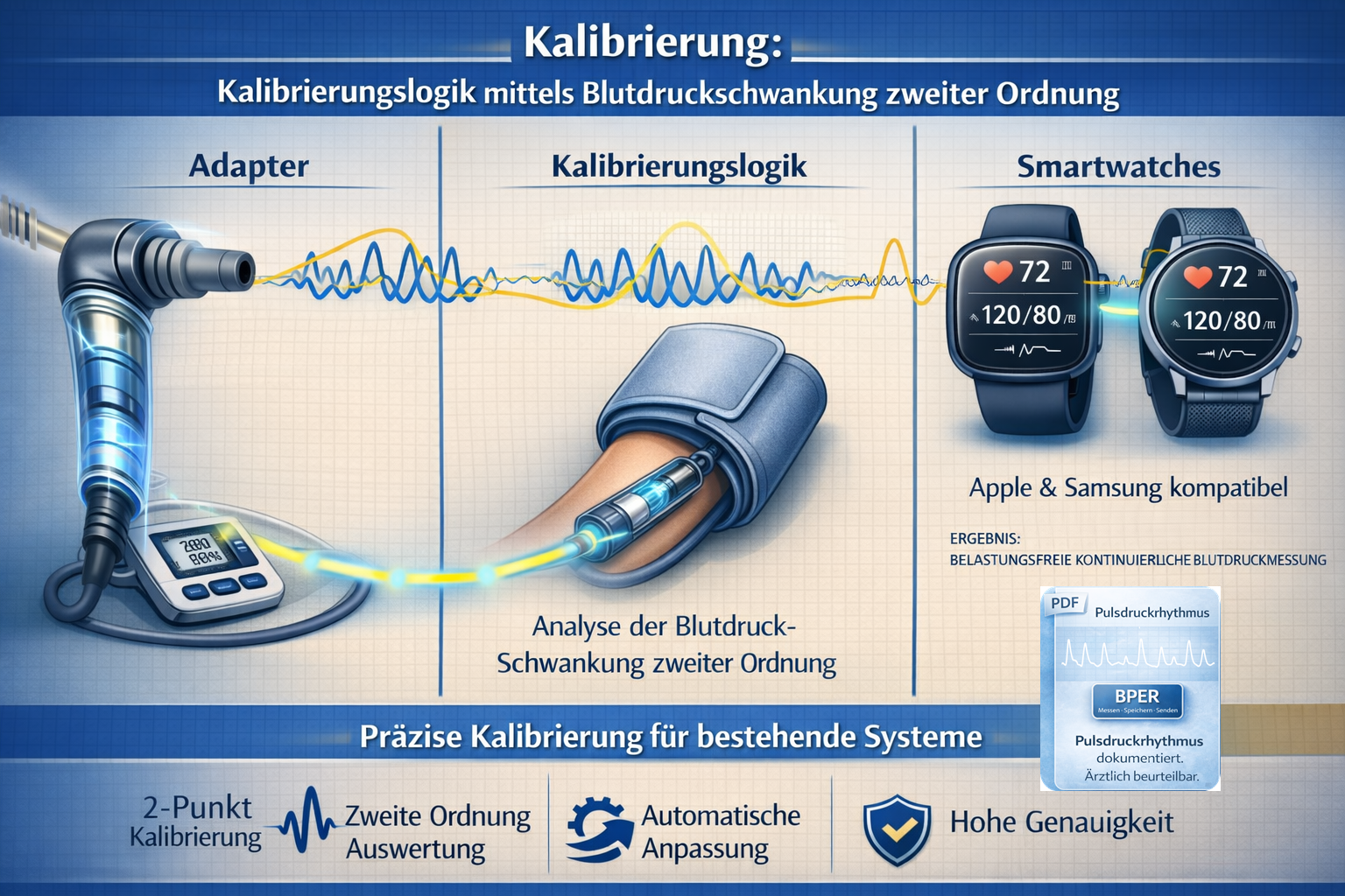 Gebrauchte Blutdruckmessgeräte modifizieren mit einem digitalen Adapter (BPER-S...